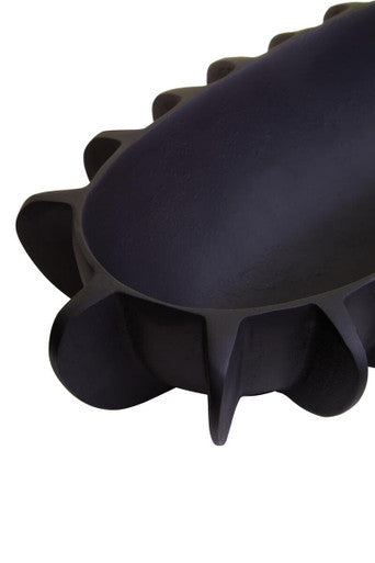 Orsina Hapax Matte Black Aluminium Oblong Bowl - Modern Decorative Tray