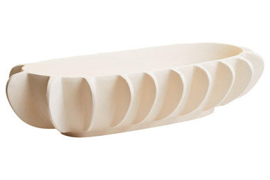 Orsina Hapax Oblong Decorative Bowl – Cream Aluminium Catchall
