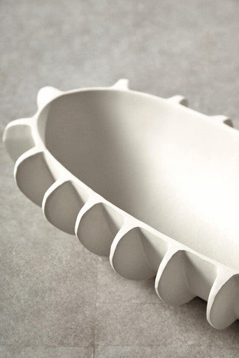 Orsina Hapax Oblong Decorative Bowl – Cream Aluminium Catchall