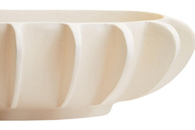 Orsina Hapax Oblong Decorative Bowl – Cream Aluminium Catchall