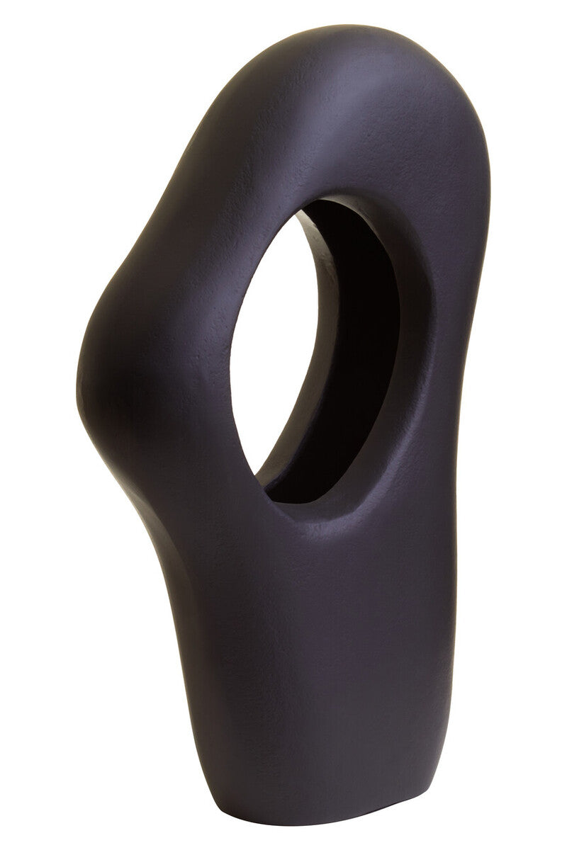 Orsina Hapax Abstract Sculpture – Matte Black Aluminium Modern Decor