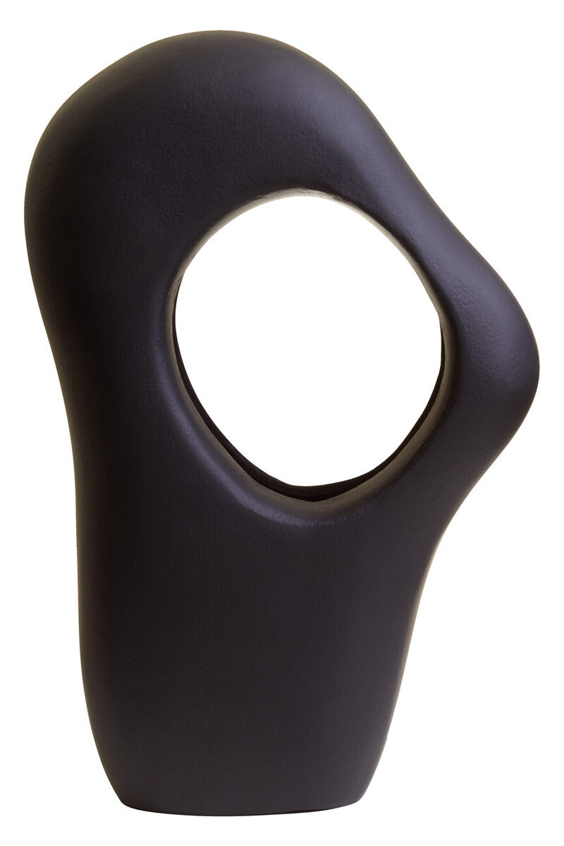 Orsina Hapax Abstract Sculpture – Matte Black Aluminium Modern Decor