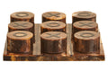 Orsina Noughts and Crosses Set – Brown and Black Resin Tabletop Game