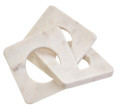 Orsina White Marble Three Link Chain – Sculptural Stone Home Decor