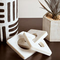 Orsina White Marble Three Link Chain – Sculptural Stone Home Decor