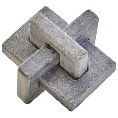 Orsina Grey Marble Knot Sculpture – Modern Stone Home Decor Accent