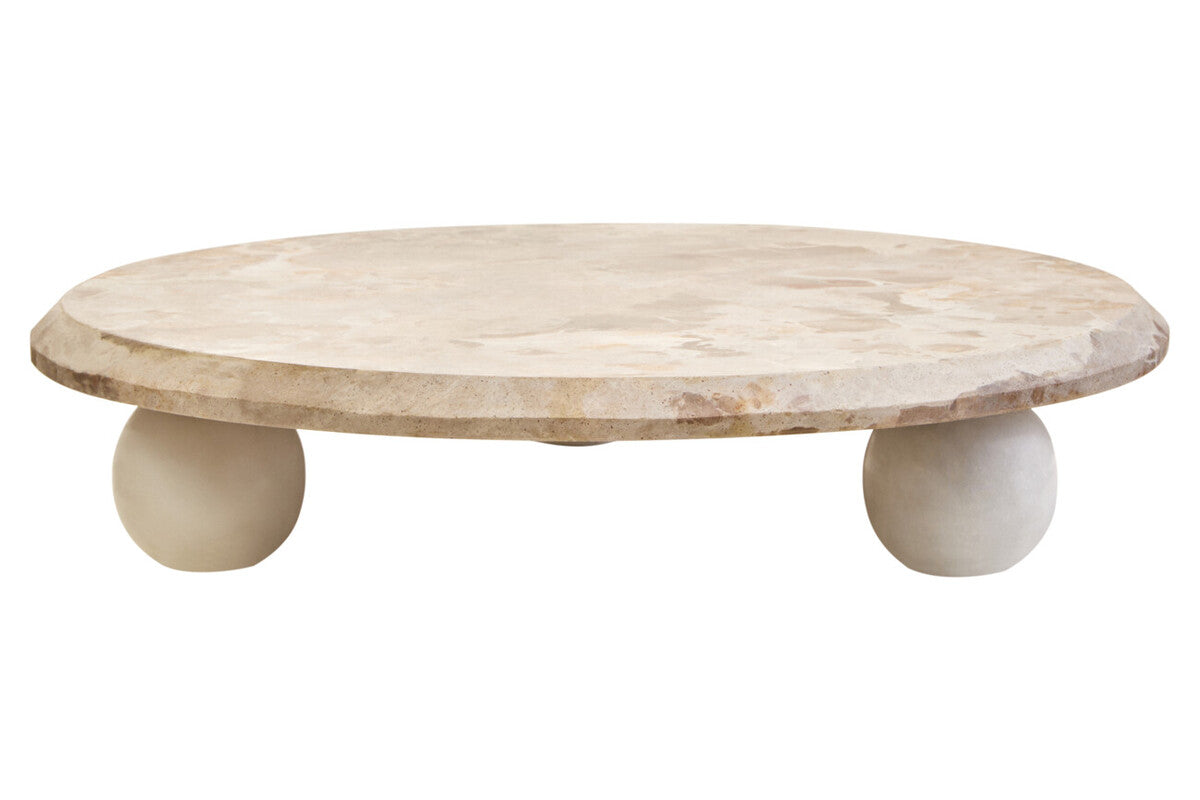Orsina Santino Chocolate Marble Riser – Sculptural Triple-Ball Base