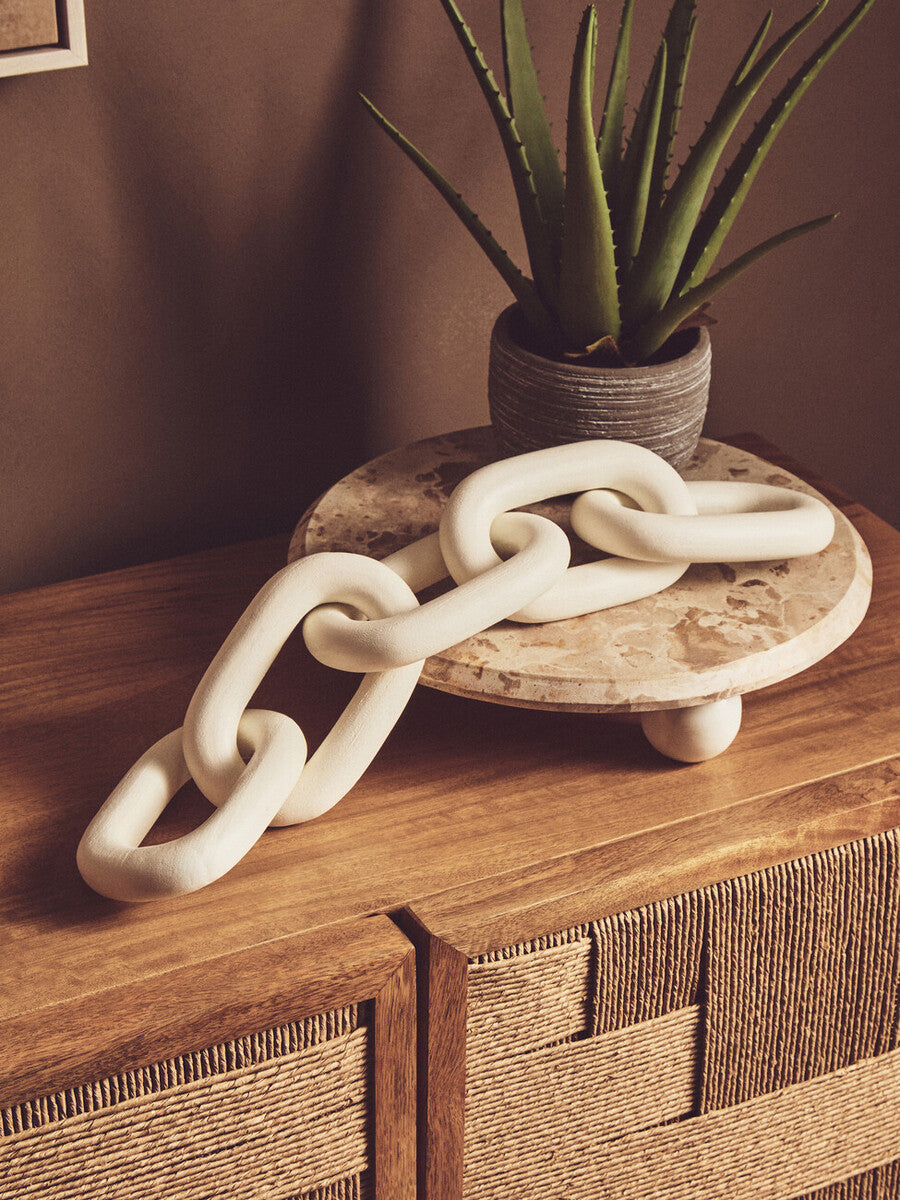 Orsina Santino Chocolate Marble Riser – Sculptural Triple-Ball Base