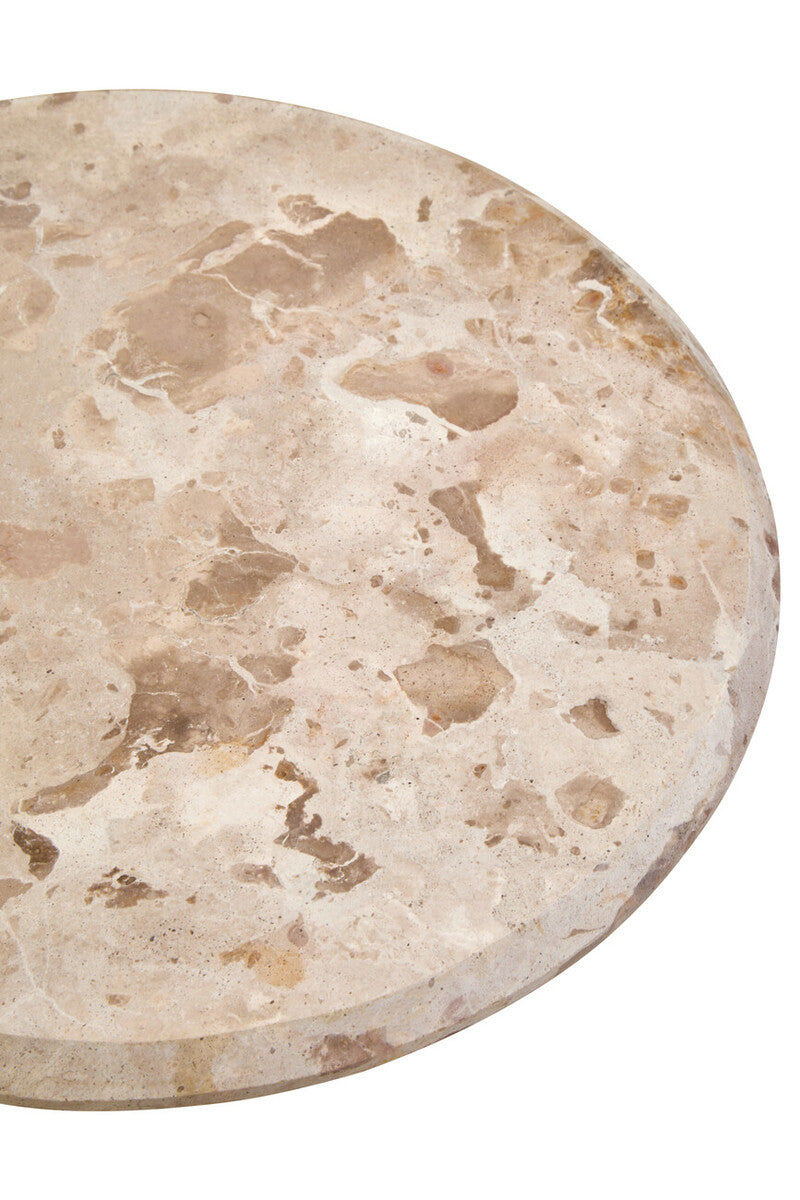 Orsina Santino Chocolate Marble Riser – Sculptural Triple-Ball Base