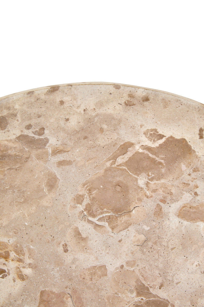 Orsina Santino Chocolate Marble Riser – Sculptural Triple-Ball Base