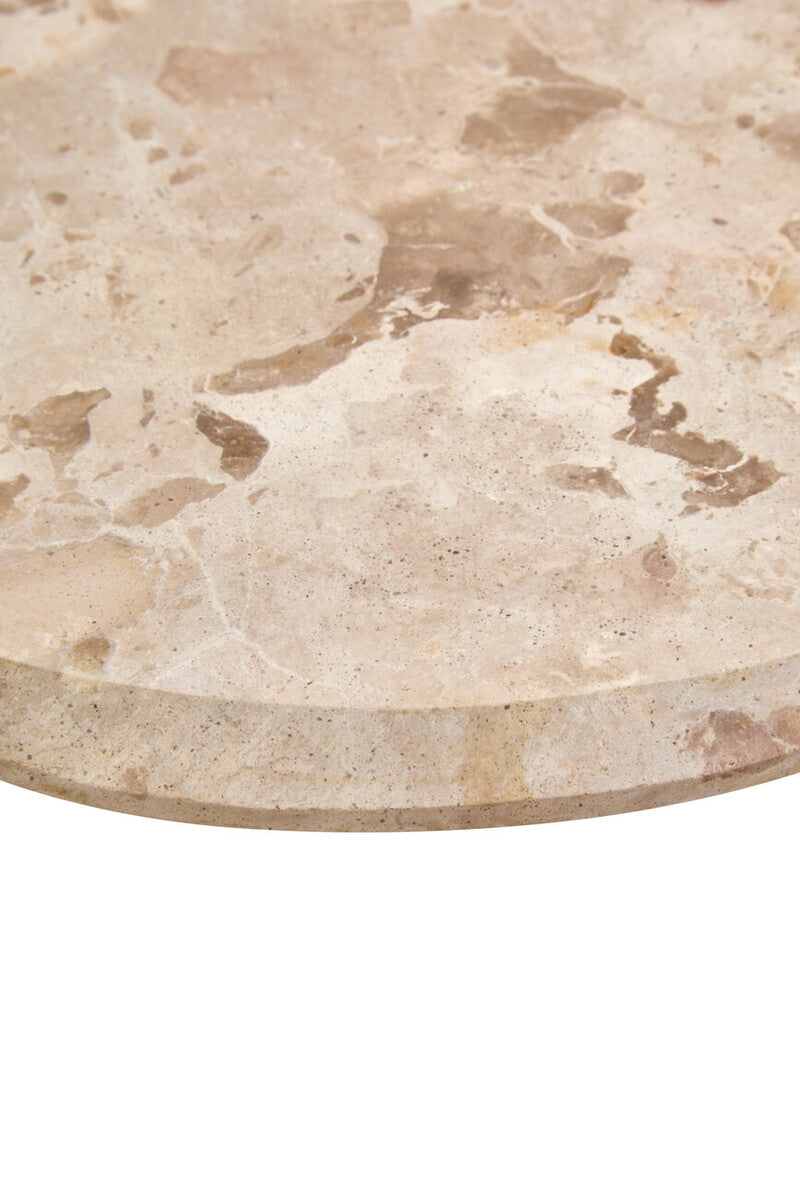 Orsina Santino Chocolate Marble Riser – Sculptural Triple-Ball Base