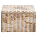 Orsina Santino Chocolate Marble Box – Fluted Square Trinket Storage
