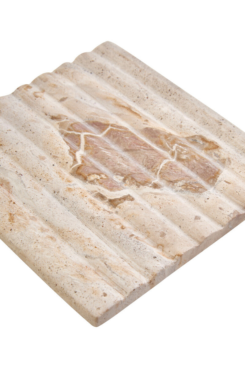 Orsina Santino Chocolate Marble Box – Fluted Square Trinket Storage