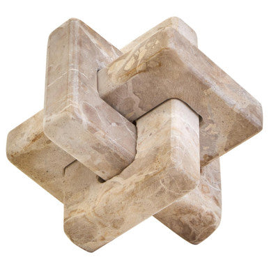 Orsina Santino Chocolate Marble Knot Sculpture | Modern Stone Decor