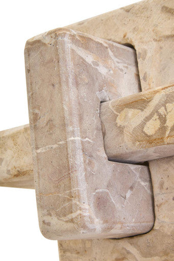 Orsina Santino Chocolate Marble Knot Sculpture | Modern Stone Decor