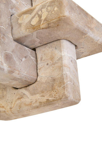 Orsina Santino Chocolate Marble Knot Sculpture | Modern Stone Decor