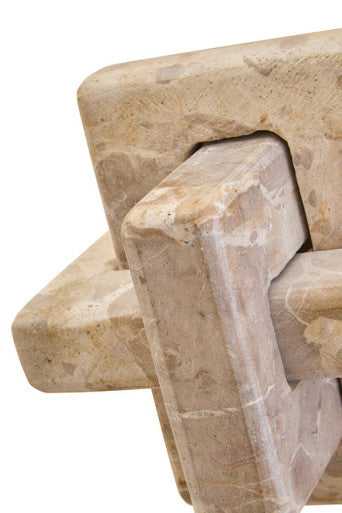Orsina Santino Chocolate Marble Knot Sculpture | Modern Stone Decor