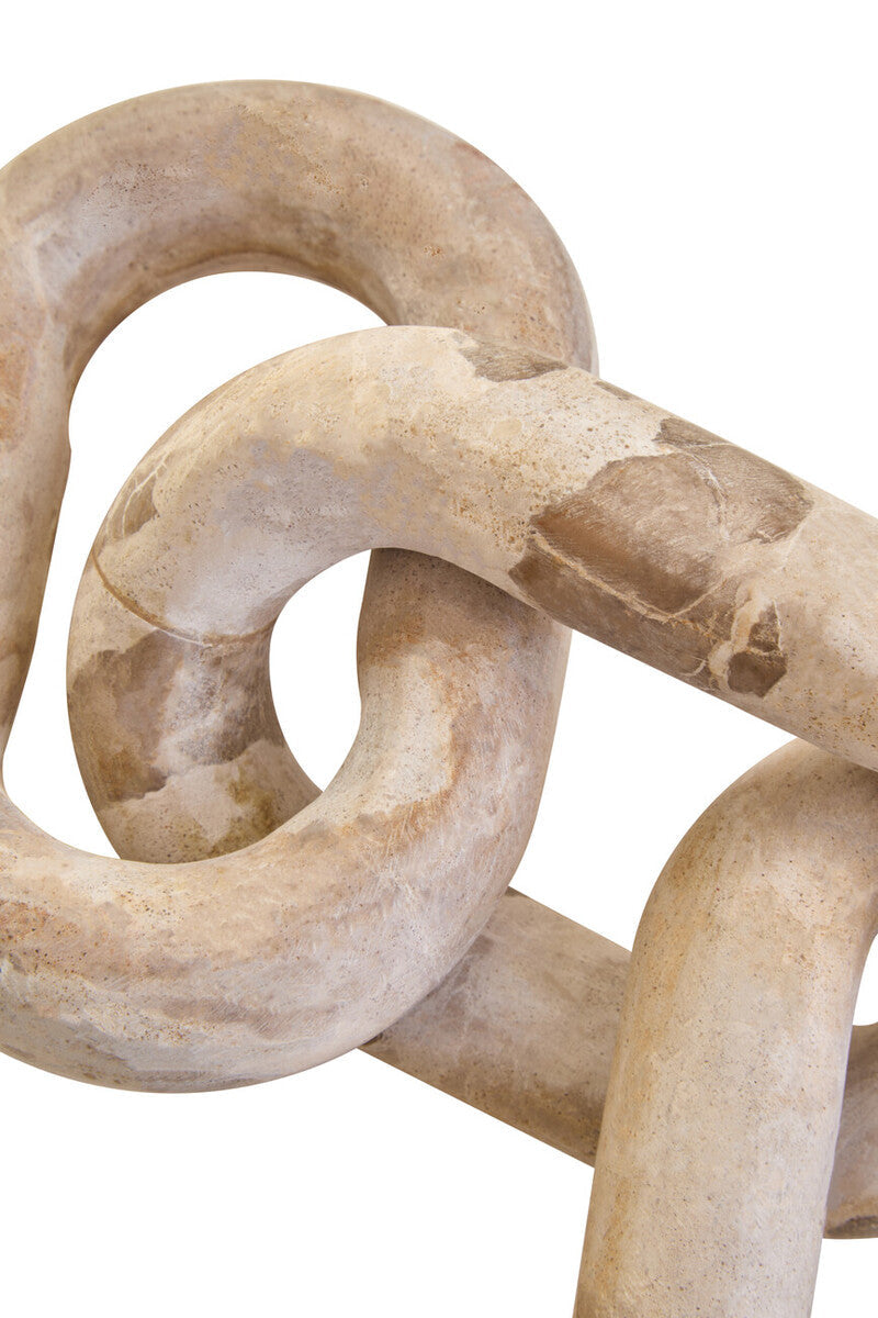 Orsina Santino Chocolate Brown Marble Three Link Sculptural Chain