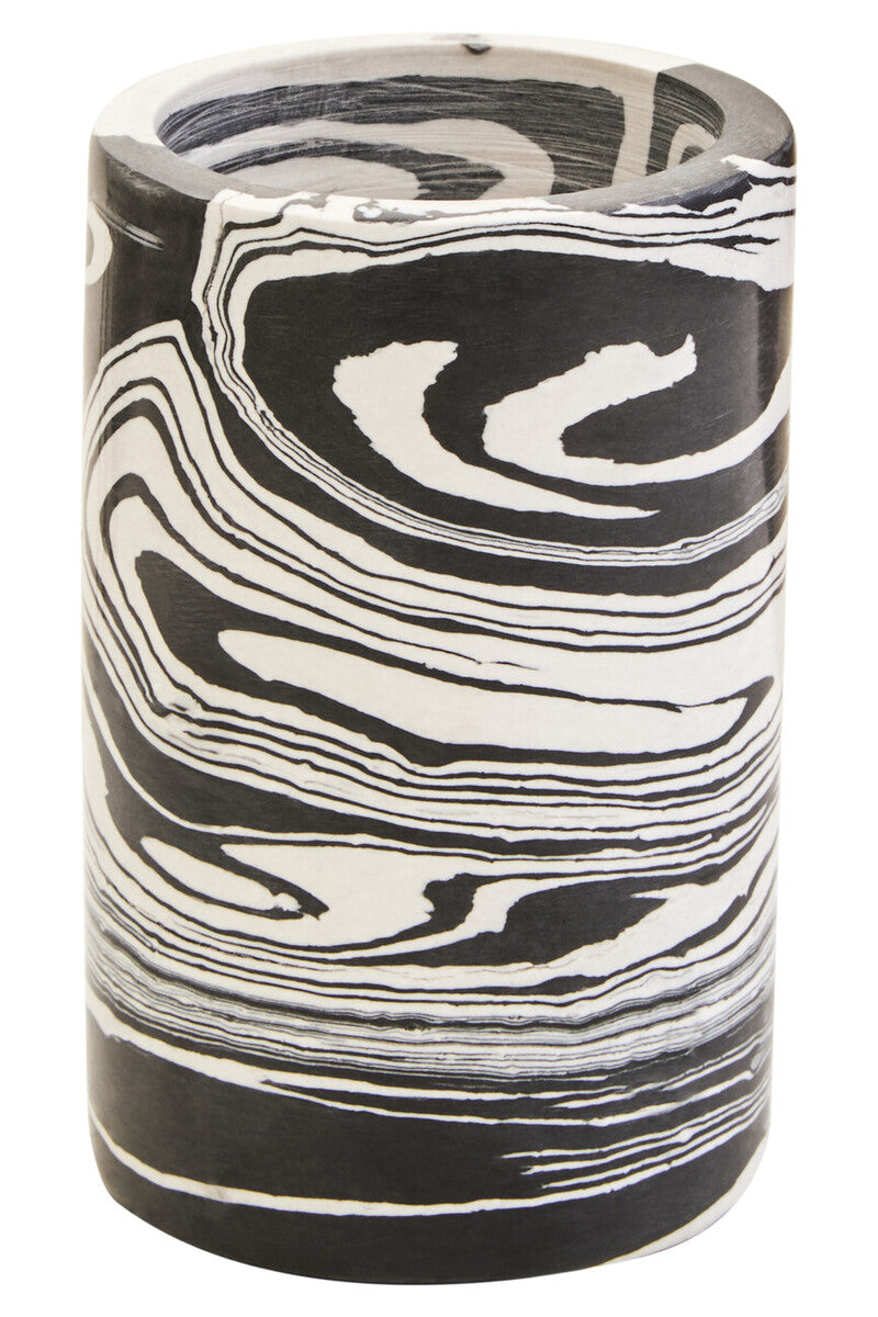 Orsina Helsa Black and White Marble Two-Way Taper and Tealight Holder