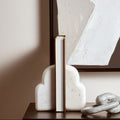 Orsina Savio White Marble Bookends – Set of 2 Modern Stone Book Ends