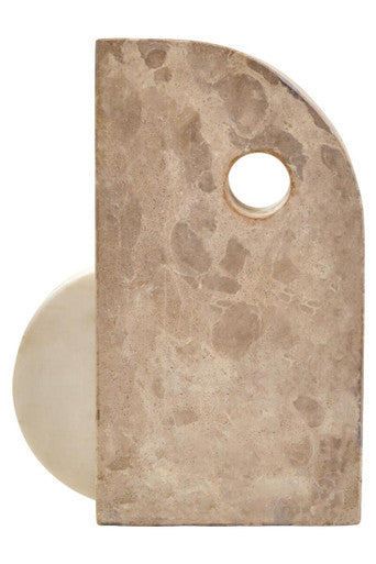 Orsina Santino Chocolate and White Marble Sculpture – Modern Home Decor