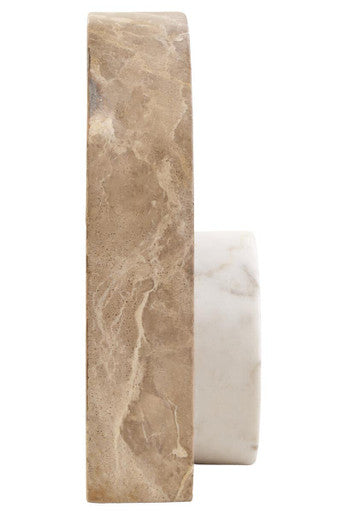 Orsina Santino Chocolate and White Marble Sculpture – Modern Home Decor