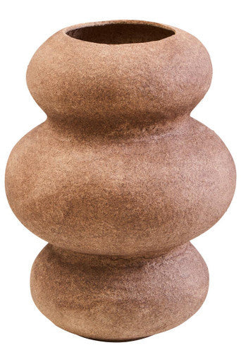 Orsina Sanai Bubble Vase – Cotton Mache and Coco Shell Sculptural Decor