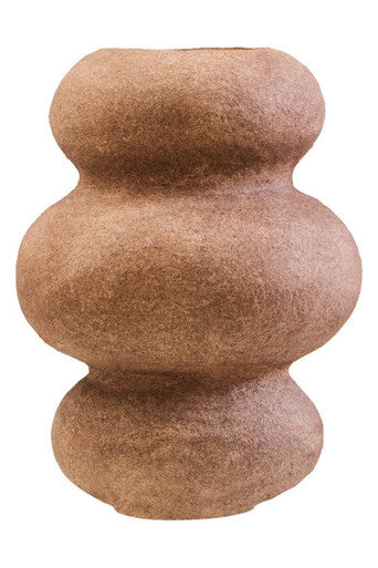 Orsina Sanai Bubble Vase – Cotton Mache and Coco Shell Sculptural Decor