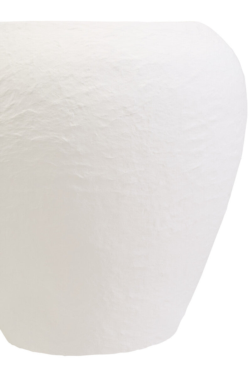 Orsina Sanai Large White Cotton Mache Planter | Modern Indoor Plant Pot