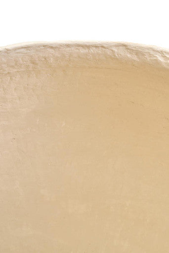 Orsina Sanai Large Beige Cotton Mache Planter – Textured Indoor Pot
