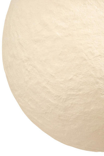 Orsina Sanai Large Cream Cotton Mache Vase – Textured Decorative Sculpture