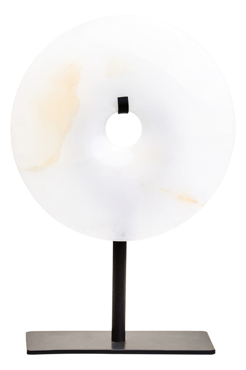 Orsina Oleena Onyx Disc Sculpture – Extra Small 15cm Round Stone