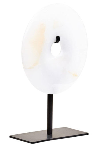 Orsina Oleena Onyx Disc Sculpture – Extra Small 15cm Round Stone