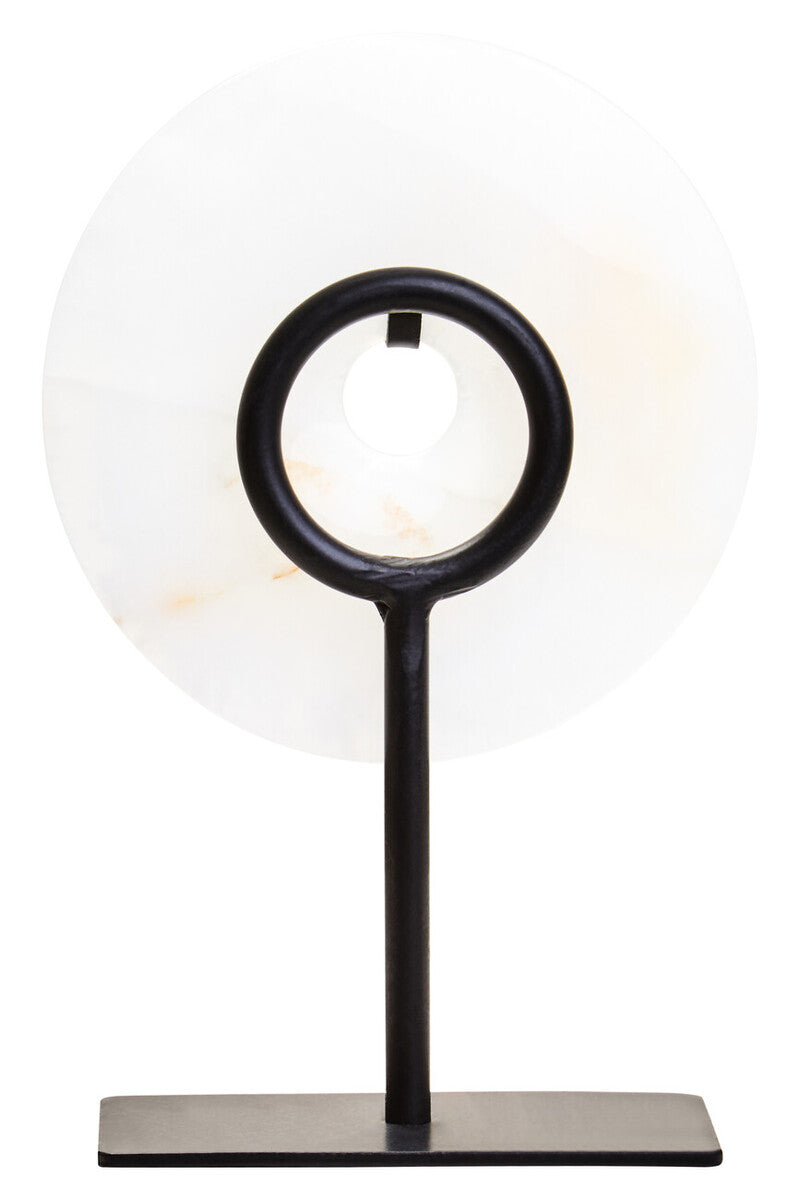 Orsina Oleena Onyx Disc Sculpture – Extra Small 15cm Round Stone