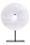 Orsina Zoro Grey Marble Disc Sculpture – 25cm Round Decorative Accent