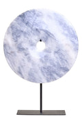 Orsina Zoro Grey Marble Disc Sculpture – 35cm Round Modern Decor