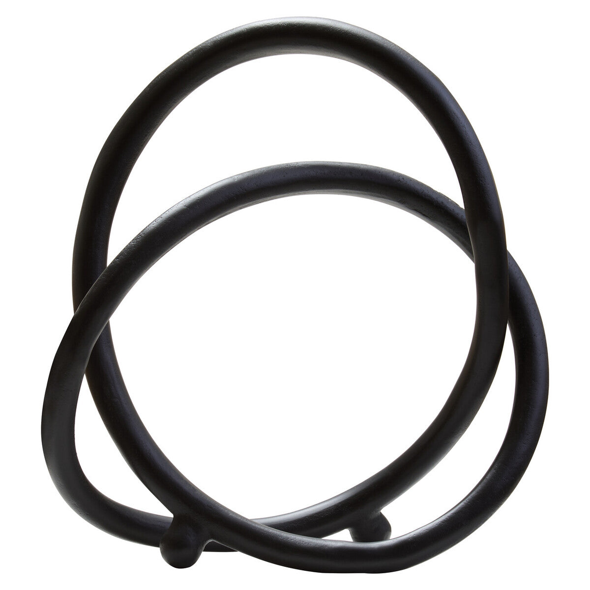 Orsina Prato Modern Twist Sculpture | Matte Black Nickel Home Decor