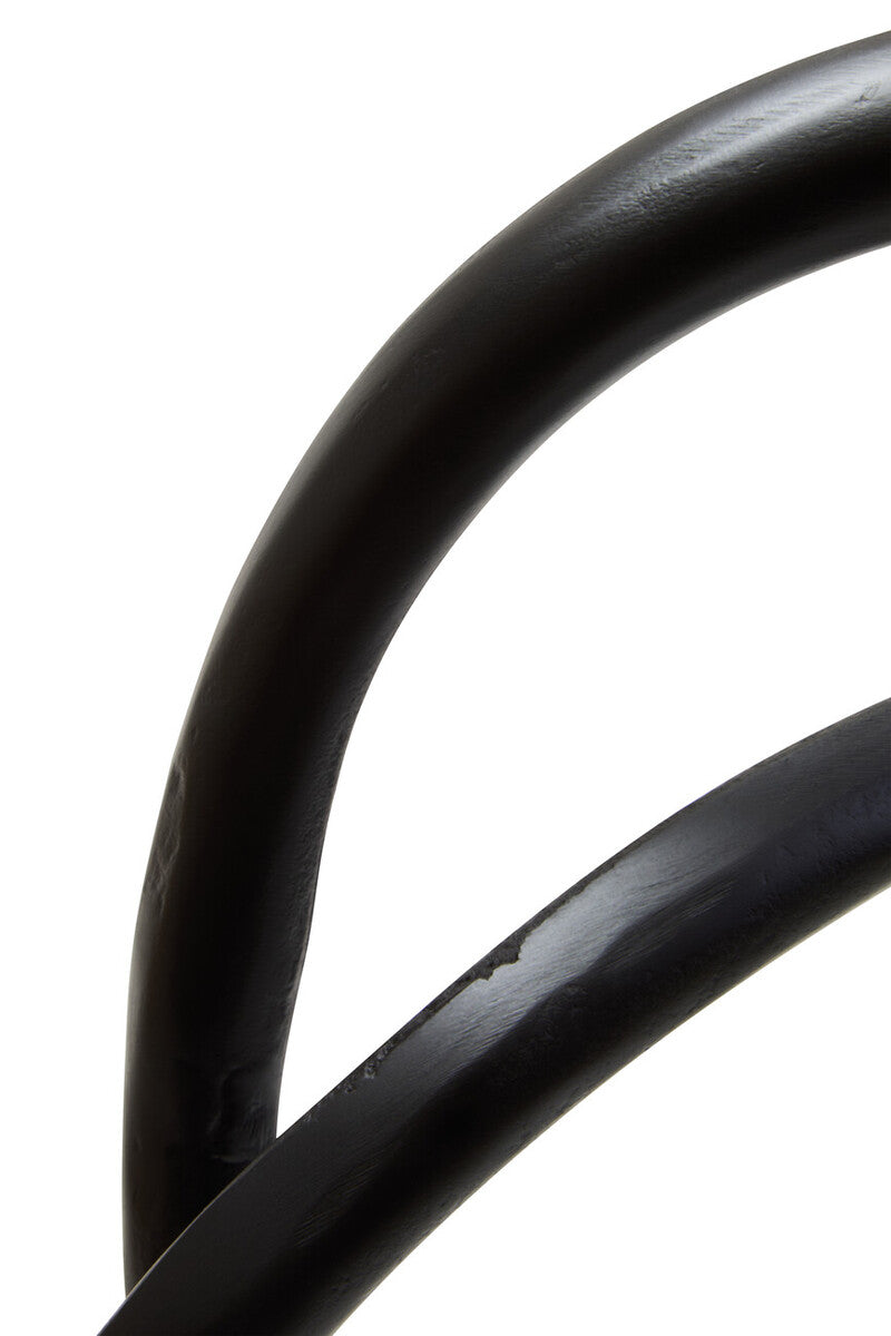 Orsina Prato Modern Twist Sculpture | Matte Black Nickel Home Decor