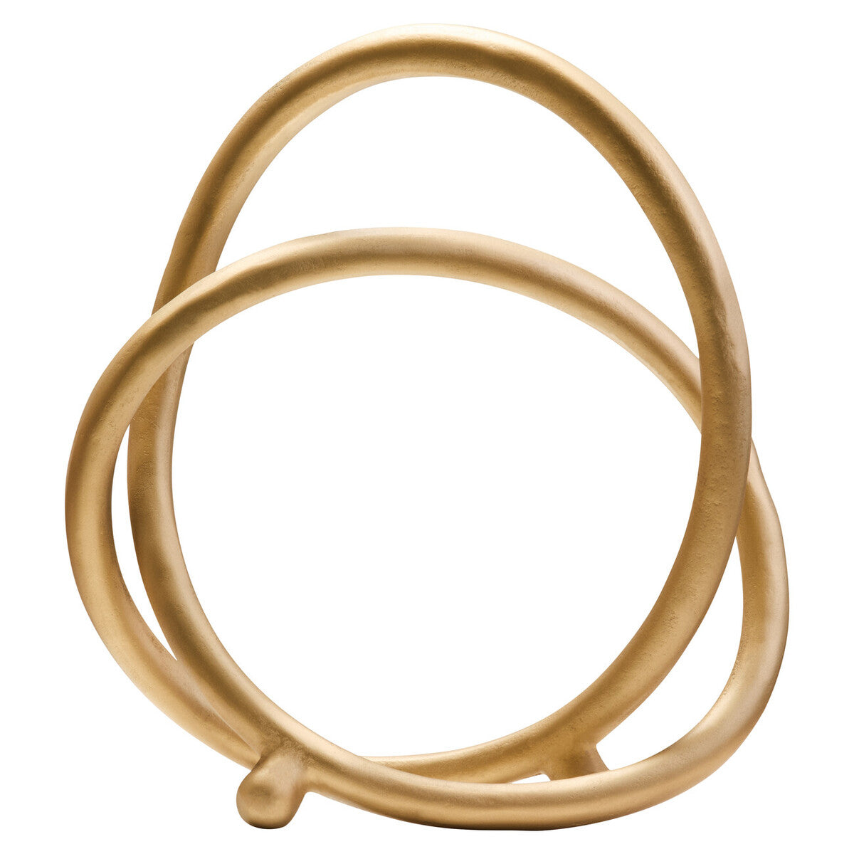Orsina Prato Matte Gold Twist Sculpture – Modern Home Decor Accent