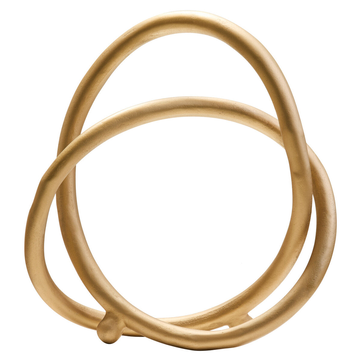 Orsina Prato Matte Gold Twist Sculpture – Modern Home Decor Accent