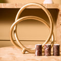 Orsina Prato Matte Gold Twist Sculpture – Modern Home Decor Accent