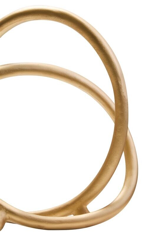 Orsina Prato Matte Gold Twist Sculpture – Modern Home Decor Accent
