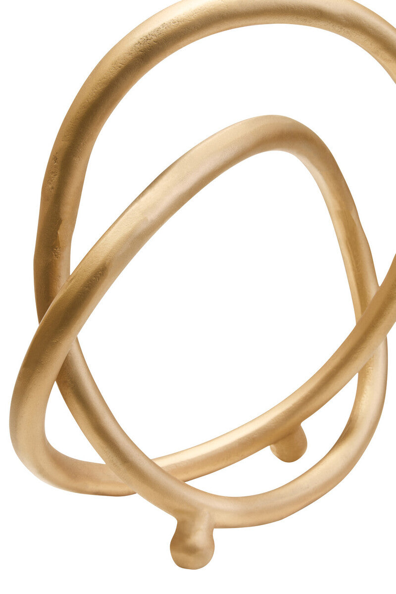 Orsina Prato Matte Gold Twist Sculpture – Modern Home Decor Accent
