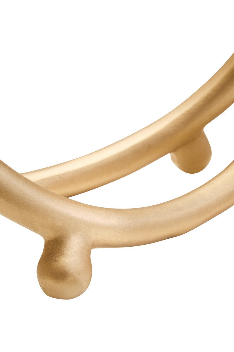Orsina Prato Matte Gold Twist Sculpture – Modern Home Decor Accent