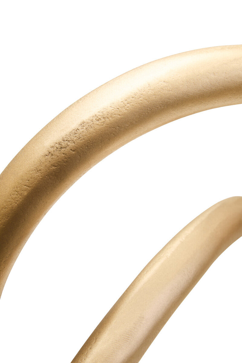 Orsina Prato Matte Gold Twist Sculpture – Modern Home Decor Accent