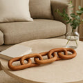 Orsina Cato Brown Wood 5 Link Chain - Handcrafted Tabletop Decor
