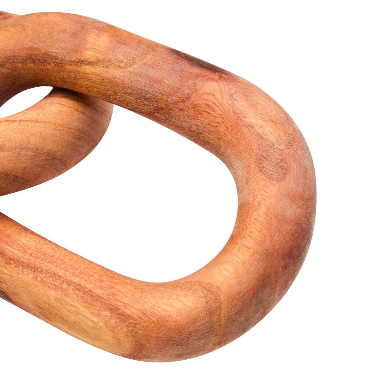 Orsina Cato Brown Wood 2-Link Chain Decor – Handcrafted Sculpture