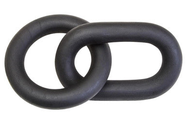 Orsina Cato Black Wood 2-Link Chain Decor – Sculptural Modern Accent