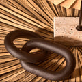 Orsina Cato Black Wood 2-Link Chain Decor – Sculptural Modern Accent