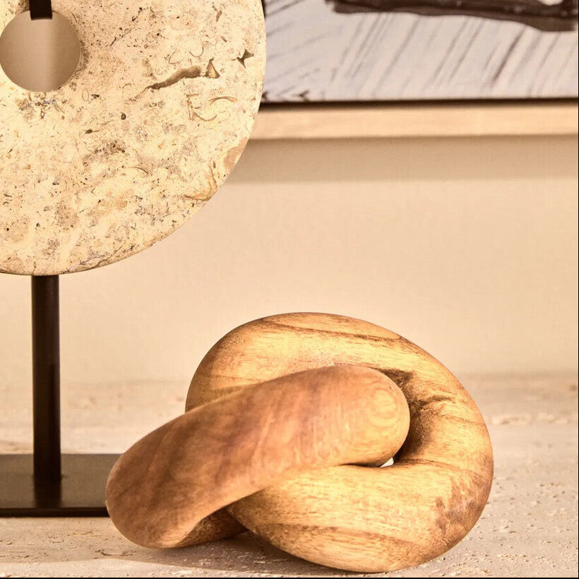 Orsina Cato Natural Wood Small Knot Decor – Minimalist Sculptural Accent
